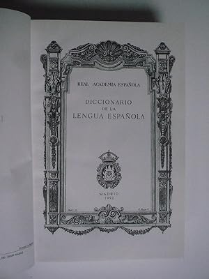 DICCIONARIO DE LA LENGUA ESPAÑOLA. Vigésima primera edición.