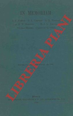 In memoriam: J.P. Farrar, J.A. Carfrae, G.E. Wherry, A.B.W. Kennedy, H.J.L. Arnold, Thomas Meares...