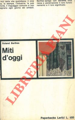 Seller image for Miti d'oggi. for sale by Libreria Piani