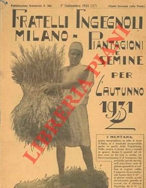 Piantagioni semine e per l'autunno 1931.