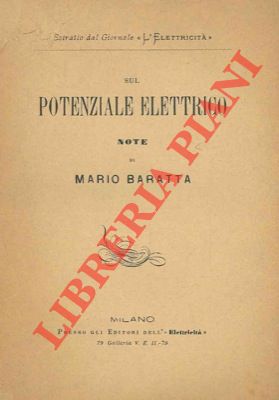 Bild des Verkufers fr Sul potenziale elettrico. zum Verkauf von Libreria Piani