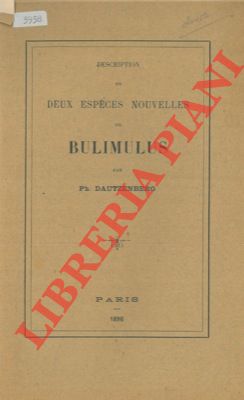 Bild des Verkufers fr Description de deux espces nouvelles de Bulimulus. zum Verkauf von Libreria Piani
