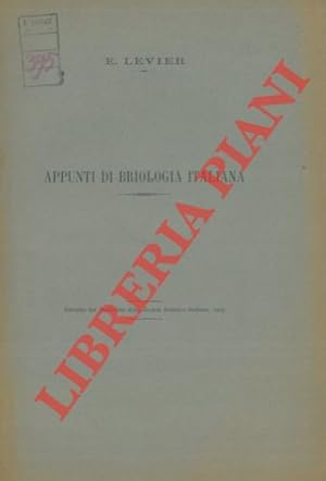 Appunti di briologia italiana.