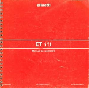 ET 111. Manuale dell'operatore.