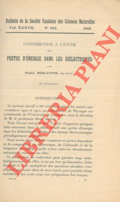 Contribution a l'ètude des pertes d'énergie dans les diélectriques.