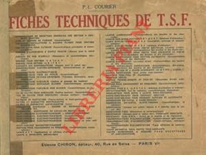 Bild des Verkufers fr Fiches technique de T.S.F. zum Verkauf von Libreria Piani