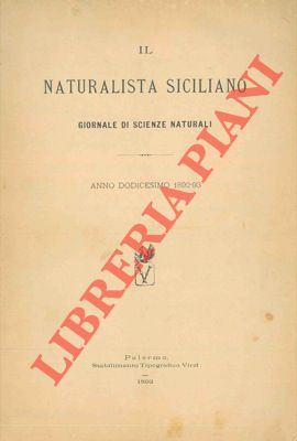 "Il Naturalista Siciliano". Giornale di scienze naturali.