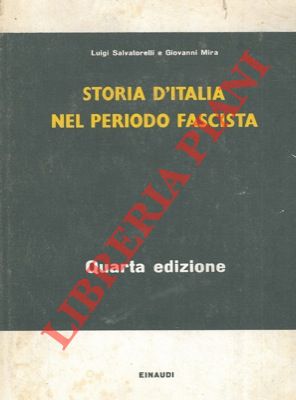 Bild des Verkufers fr Storia d'Italia nel periodo fascista. zum Verkauf von Libreria Piani