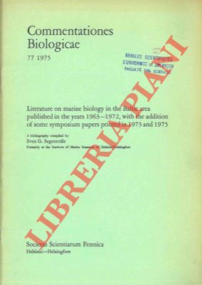 Literature on marine biology on the Baltic area published in the years 1963-1972, with the additi...