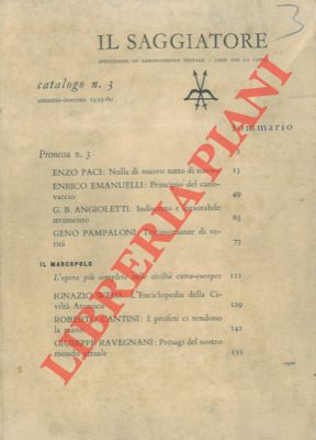 Il Saggiatore. Catalogo n. 3. Autunno - Inverno 1959 - 1960.