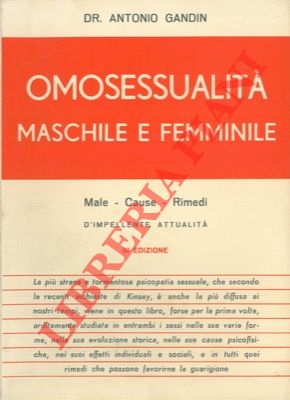 Bild des Verkufers fr Omosessualit maschile e femminile. zum Verkauf von Libreria Piani