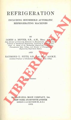 Image du vendeur pour Refrigeration including household automatic refrigerating machines. mis en vente par Libreria Piani