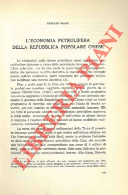 L'economia petrolifera della Repubblica Popolare Cinese.