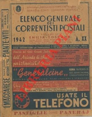 Elenco generale dei correntisti postali. Emilia - Toscana.