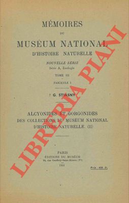 Alcyonides et Gorgonides des Collections du Muséum National d'Histoire Naturelle.