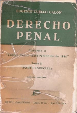 Image du vendeur pour Derecho Penal II. Parte especial mis en vente par SOSTIENE PEREIRA