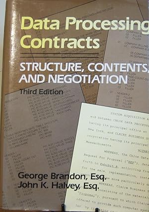 Imagen del vendedor de Data Processing Contracts: Structure, Contents, and Negotiation a la venta por First Class Used Books