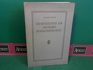 Image du vendeur pour Grundstzliches zur deutschen Mundartenforschung. (= Sonderabdruck). mis en vente par Antiquariat Deinbacher