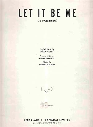 Seller image for Let it be Me (Je T'Appartiens) for sale by Riverwash Books (IOBA)