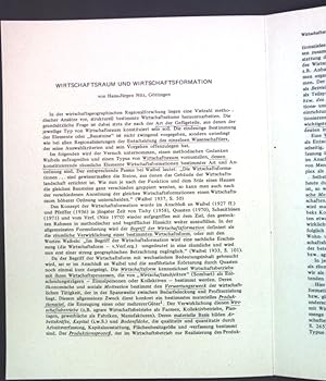 Seller image for Wirtschaftsraum und Wirtschaftsformation; for sale by books4less (Versandantiquariat Petra Gros GmbH & Co. KG)