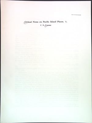 Bild des Verkufers fr Critical Notes on Pacific Island Plants 1; zum Verkauf von books4less (Versandantiquariat Petra Gros GmbH & Co. KG)