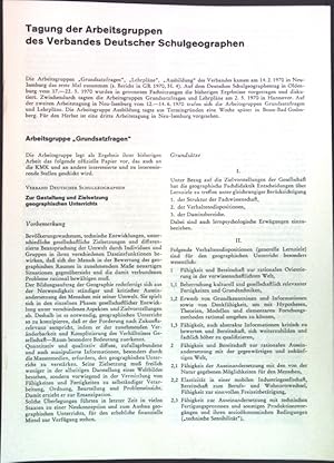 Seller image for Zum Problem der Allgemeinen Geographie und Lnderkunde; in: Tagungen der Arbeitsgruppen des Verbandes Deutscher Schulgeographen; for sale by books4less (Versandantiquariat Petra Gros GmbH & Co. KG)