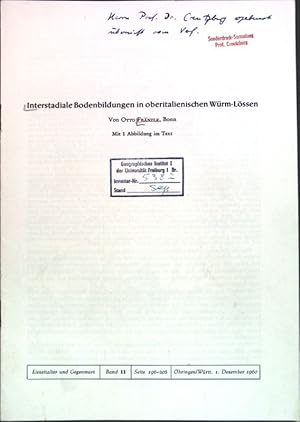 Bild des Verkufers fr Interstadiale Bodenbildungen in oberitalienischen Wrm-Lssen; zum Verkauf von books4less (Versandantiquariat Petra Gros GmbH & Co. KG)