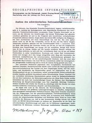 Bild des Verkufers fr Ausbau des schweizerischen Natioalstraennetzes; zum Verkauf von books4less (Versandantiquariat Petra Gros GmbH & Co. KG)