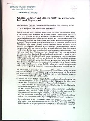 Bild des Verkufers fr Unsere Seeufer und das Rhricht in Vergangenheit und Gegenwart; zum Verkauf von books4less (Versandantiquariat Petra Gros GmbH & Co. KG)