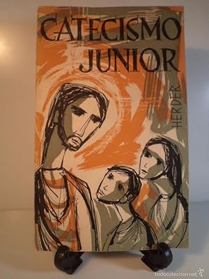 Seller image for CATECISMO JUNIOR. Traduccin y adaptacin de Francisco Payeras. Ilustraciones Jorge Vila Rufas. Ed. Herder 1962. 243 pginas con ilustraciones mencionado artista. Tamao cuarta menor. Rstica ilustrada. Ejemplar en buen estado, con seales normales de buen uso y sin rastros de anteriores poseedores. Bisagras impecables. Sin xido. Gota como de caf que afecta hasta pgina 15 (adjunto foto). for sale by Librera Anticuaria Ftima