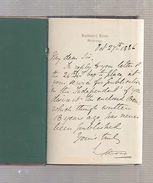 Imagen del vendedor de Serbski Pesma; or, National Songs of Servia (with autograph letter from Lord Lytton) a la venta por Old Book Shop of Bordentown (ABAA, ILAB)