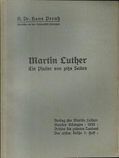 Bild des Verkufers fr Martin Luther - ein Psalter von zehn Saiten. zum Verkauf von Antiquariat Axel Kurta