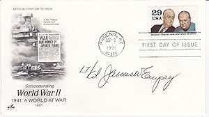 Seller image for FIRST DAY COVER SIGNED BY WORLD WAR II ACE FIGHTER PILOT JAMES W. EMPEY. for sale by Blue Mountain Books & Manuscripts, Ltd.