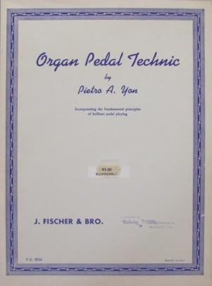 Immagine del venditore per Organ pedal technic. venduto da Lost and Found Books