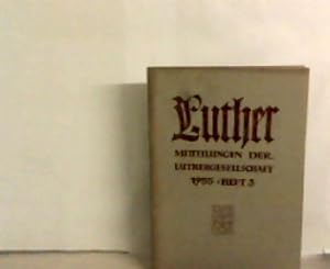 Bild des Verkufers fr Luther. Mitteilungen der Luthergesellschaft. 1955. Heft 3. zum Verkauf von Zellibooks. Zentrallager Delbrck