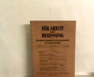 Imagen del vendedor de Fr Arbeit und Besinnung, Kirchlich-theologische Halbmonatsschrift fr evang. Geistliche, 3. Jahrgagng Nr.12. - 15. Juni 1949. a la venta por Zellibooks. Zentrallager Delbrck