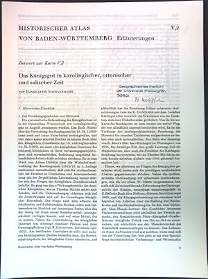 Seller image for Das Knigsgut in karolingischer, ottonischer und salischer Zeit; Historischer Atlas von Baden-Wrttemberg, Erluterungen: Beiwort zur Karte V, 2; for sale by books4less (Versandantiquariat Petra Gros GmbH & Co. KG)