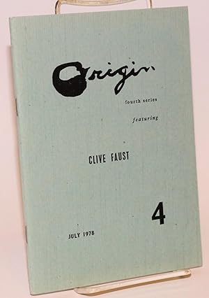 Seller image for Origin. fourth series featuring Clive Faust; number 4, July 1978 for sale by Bolerium Books Inc.