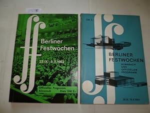 Der Almanach der Berliner Festwochen. 23. IX - 9. X. 1962. + Ausgabe 1963 (2 BÜCHER)