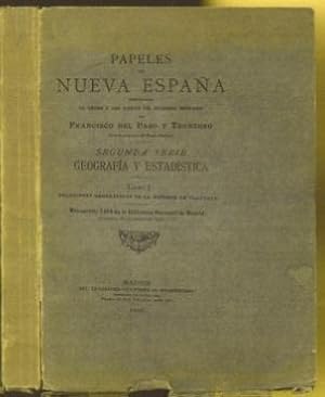 Imagen del vendedor de Papeles de Nueva Espaa. Segunda Serie. Geografia y Estadistica. Tomo I a la venta por The Book Collector, Inc. ABAA, ILAB