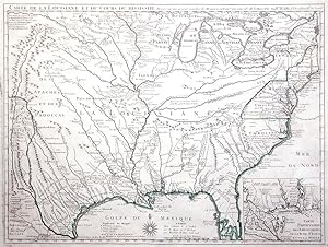 Carte De La Louisiane Et Du Cours Du Mississipi sur un grand nombre de Memoires entrautres sur ce...
