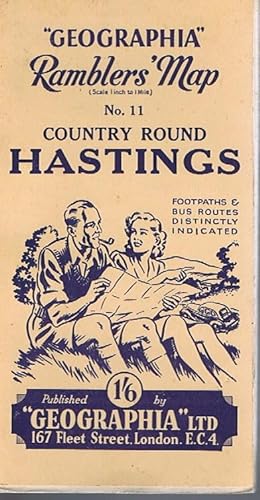 Geographia Ramblers' Map No.11 Country Round Hastings
