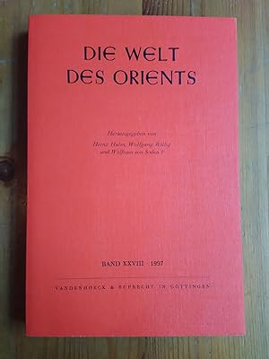 Imagen del vendedor de Die Welt des Orients. Band XXVIII (28). a la venta por Antiquariat Thomas Nonnenmacher