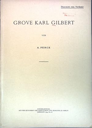 Bild des Verkufers fr Grove Karl Gilbert; zum Verkauf von books4less (Versandantiquariat Petra Gros GmbH & Co. KG)