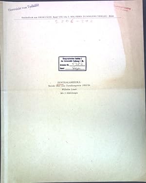 Bild des Verkufers fr Zentralamerika: Bericht ber eine Forschungsreise 1953/54; zum Verkauf von books4less (Versandantiquariat Petra Gros GmbH & Co. KG)