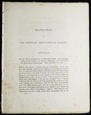 On the Diurnal Variation of the Horizontal Needle [Transactions of the American Philosophical Soc...