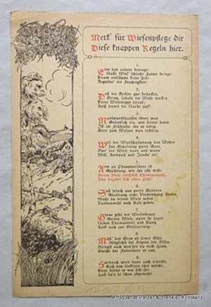 "Düngt Wiesen und Weiden mit Thomasmehl. Bestes Futter - Höchste Erträge". Berlin o.J. (ca. 1910)...