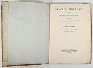 Image du vendeur pour Memoria chirurgia sui piedi torti congenita dei fanciulli, e sulla maniera di correggere questa deformita di Antonio Scarpa. mis en vente par Antiq. F.-D. Shn - Medicusbooks.Com