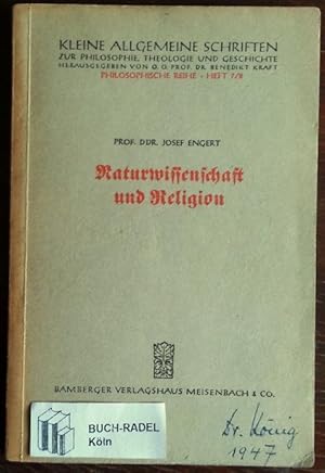 Image du vendeur pour Naturwissenschaft und Religion. Moderne Physik, Gottesgedanke und Christentum. Eine grundstzliche Errterung.' mis en vente par buch-radel