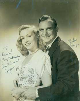 Signed photograph of John Leslie "Jackie" Coogan and Ann McCormack Coogan.